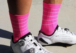 Felt Bicycles Felt 6" Socks - Hi-Vis Pink 7 Felt Bicycles Felt 6" Socks - Hi-Vis Pink -Felt pink sock 1
