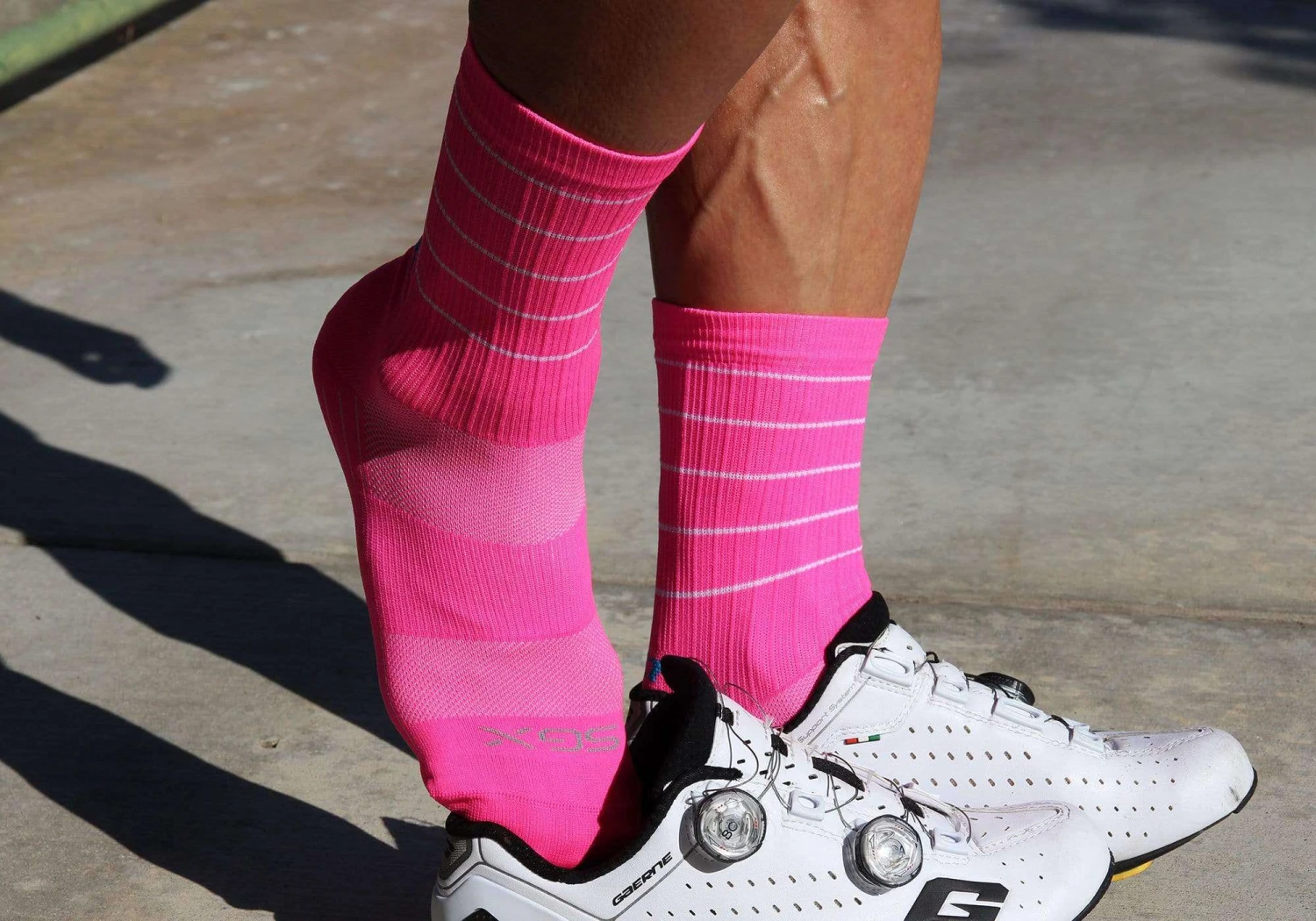Felt Bicycles Felt 6" Socks - Hi-Vis Pink 2 Felt Bicycles Felt 6" Socks - Hi-Vis Pink - Image 2